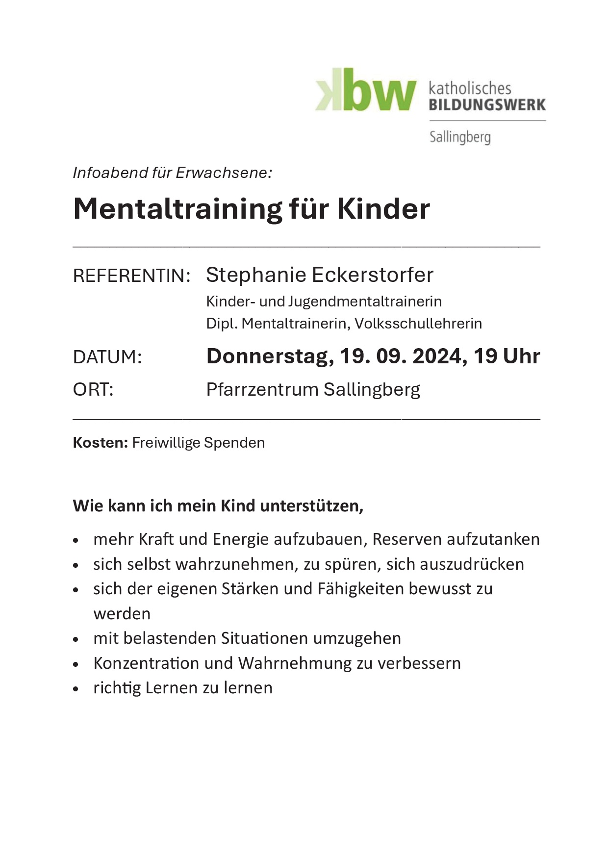 Mentaltraining für Kinder